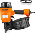 VEVOR Coil Siding Nailer MCN70, 1-3/4" to 2-3/4" 15 Degree Pneumatic Siding Nail Gun, 70-120PSI Air Coil Nailer for Pallet, Crating, Framing, Siding and Fencing