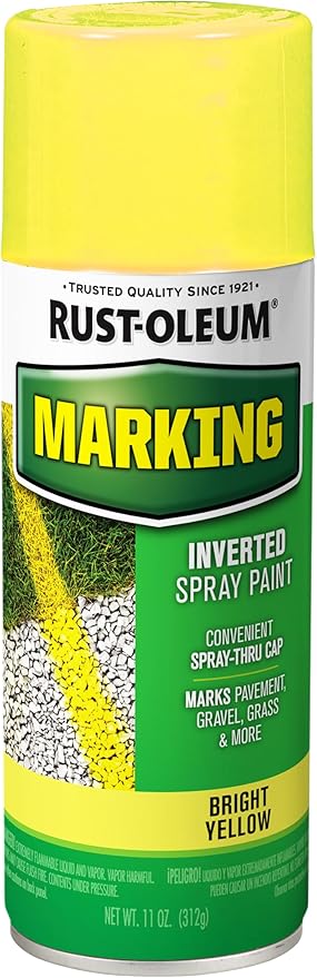 Rust-Oleum 1997830 Specialty Marking Spray Paint, 11 oz, Bright Yellow