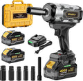 1/2" Cordless Impact Wrench 1106Ft-Lbs (1500N.m) | 21V Brushless High Torque Impact Gun, 2x4.0Ah Batteries, Variable Speed, LED Light, 5 Sockets for Truck RV Car Tire Repairs