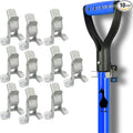 Black Duck Brand White Spring Grip Clamps, Mop and Broom Clamp Holder for Shovel, Rake, Broom, Mop, Etc. (10, Standard)
