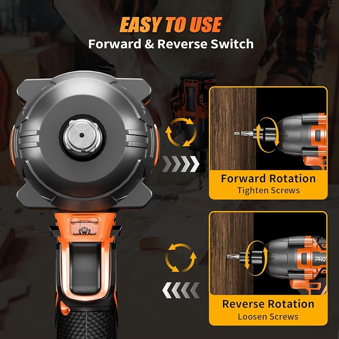 Cordless Impact Wrench, 900Ft-lbs (1200N.m) 1/2" Brushless Impact Gun, 21V High Torque Power Impact Driver, 2x4.0Ah Batteries Electric ImpactMotor Variable Speeds for Car/Pickup Truck/Mower