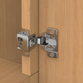 Chibery 10 Pack 1-1/4" Overlay 3D Soft Close Concealed Hinge, Face Frame Door, Small Angle Slow Close, Self Closing Hidden Satin Nickel, 105° Concealed Stainless Steel Hinges for Kitchen Cabinet Door
