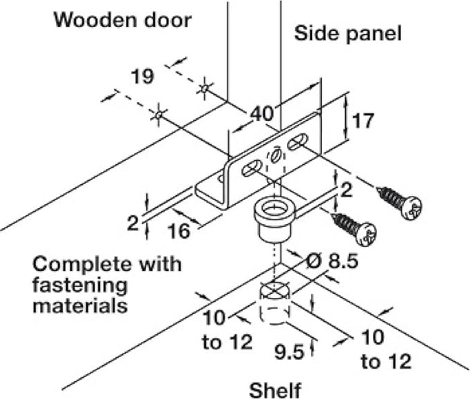 Simplex Concealed Hinge - Black