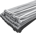 XINGO 12 Inch Silver Zip Ties Heavy Duty 100 Pack, 120 LBS Tensile Strength, Premium Nylon Cable Wire Ties, Self-locking Plastic Ties for Indoor and Outdoor Use
