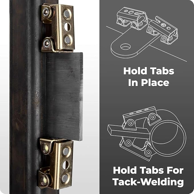 Strong Hand Tools, Magnetic V-Pads Kit, Magnets On Both Pad Face & Bottom, 4 Piece Kit (XDV4: 2 pcs. 2", Pull Force 12 lbs) (XFV4: 2 pcs. 2.2", Pull Force 18 lbs), MVDF44