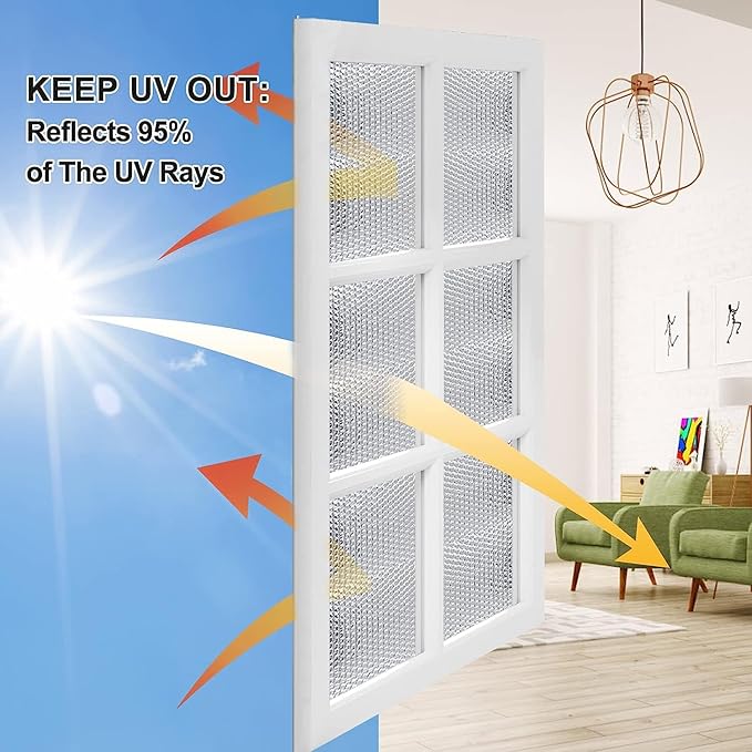 INSULATION MARKETPLACE - 48" x10ft Bubble Double Foil Reflective Insulation Roll, Thermal Shield, RV Window Insulation