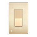 ENERLITES Elite Series Decorator Light Switch with Brushed Screwless Wall Plate, Single Pole, 3 Wire, Grounding Screw, Residential Grade, 15A 120V, UL Listed, 91150-GDWBP, Brush Gold with Wall Plate