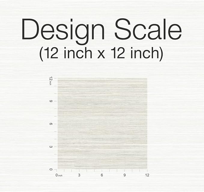York Wallcoverings PSW1279RL White Cattail Weave Peel and Stick Wallpaper