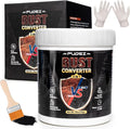 2-in-1 Rust Converter Paint for Metal, 35 Floz Black Rust Inhibitor Metal Primer, Water-Based Rust Reformer for Trailer Cars, Long-Lasting Rust-proof Protective Coating, Corrosion Protection
