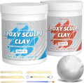 4 Pound White Epoxy Putty Sculpt Clay, 2 Part (A & B) Modeling Compound for Sculpting, Modeling, Building, Repairing, Self-Hardening Epoxy Clay Easily Repairs Metal, Wood, Tile, Ceramics, Plastic