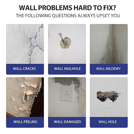 BONCART Drywall Repair Kit, Spackle Wall Repair Kit, 3 Pack Wall Mending Agent Putty, Wall Repair Paste Plaster for Wall Crack/Nail Hole, Wall Hole Filler with 2inch 4inch Wall Patch