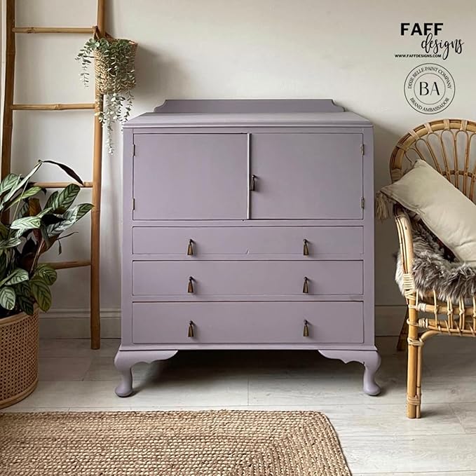 Dixie Belle Silk All-in-One Mineral Paint - Morning Sunrise (16oz) - Soft Lilac Water Based Built-In Primer + Topcoat for Wood + Metal - Durable Furniture Paint - Low Reflective Finish