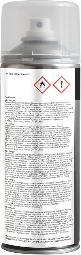 JENOLITE Rust Shield Aerosol - Anti Rust Spray, Protection Against Rust & Corrosion for Automotive and Metal - 3x400ml (3x13.5 fl oz)