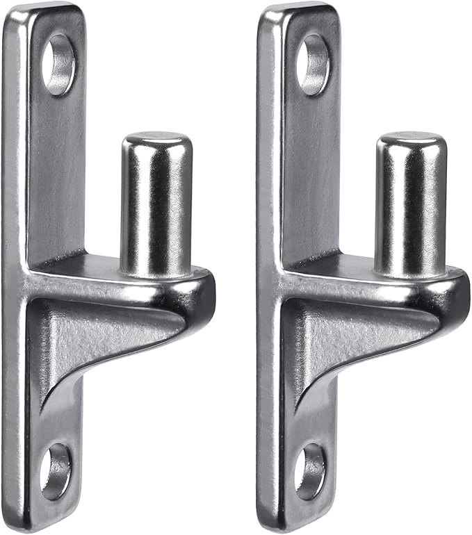 Insaga Cast Gate Hinges Heavy Duty, 304 Stainless Steel Wall Mount Hinge With 5/8'' Pin, Durable Farm, Non-Welded Fence, Chain Link Fence, 2Pcs