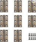 8 Pcs 24mmx37mm / 0.94" x 1.46" Bronze Mini Hinges, 1.5 Inch Solid Brass Folding Butt Hinge, Cabinet Hinge for Jewelry Box, Drawer Cabinet Furniture