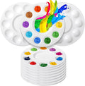 Mr. Pen- Round Paint Tray Palettes, 8 Pack, Plastic White Palettes for Students, Kids, Paint Holder, DIY Craft Class, Painting