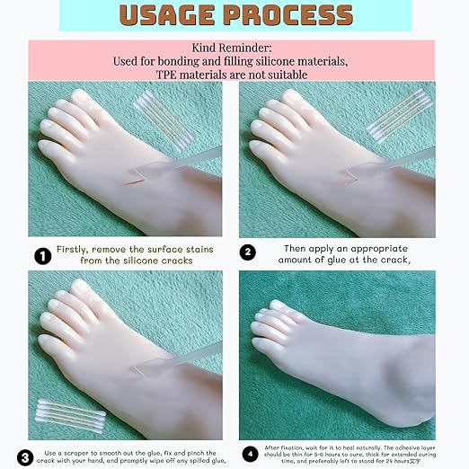 Silicone Adhesive Skin Tone Soft Silicone Doll bonding Filling Special Effects Makeup Repair Model Making Strong Waterproof Seal Stronger Adhesion 1.12 oz