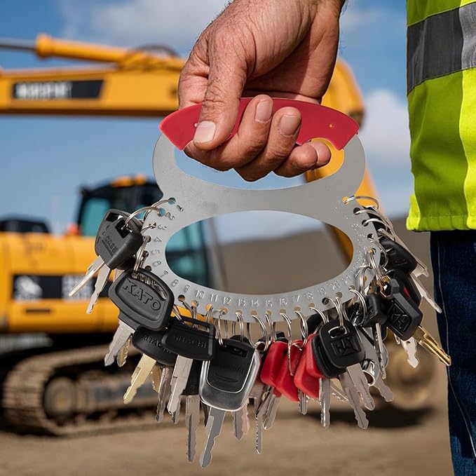 Equipment Keys Master Set,44 Pcs Construction Machinery Key for Caterpillar JohnDeer Hitachi Komastu Volvo Bobcat Case JCB Doosan Kobelco