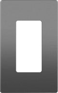 ENERLITES Decorator Light Switch or Receptacle Wall Plate, Screwless Wall Plate, Standard Size, 1-Gang 4.68" x 2.93", Polycarbonate Thermoplastic, UL Listed, SI8831-SG, Gloss Finish, Space Gray