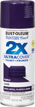 Rust-Oleum 249097 Painter's Touch 2X Ultra Cover Spray Paint, 12 oz, Gloss Purple