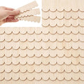Wenqik 100 Strips Dollhouse Roof Shingles 4.25 x 1.14 Inches Each Mini Fish Scale Wooden Dollhouse Miniature Roofing for 1: 12 Scale Doll House Projects DIY Miniature Landscapes (Natural Wood)