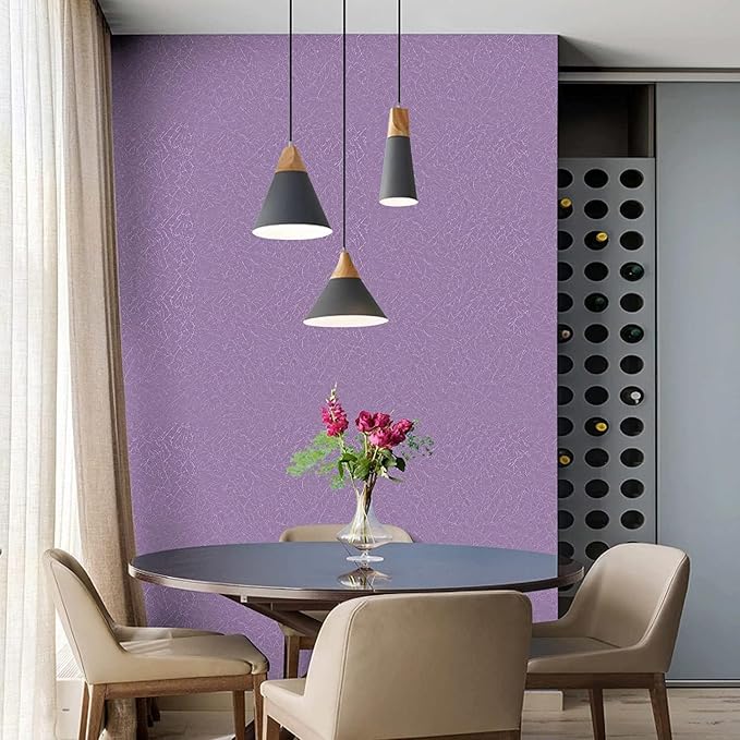 Purple Peel and Stick Self Adhesive Wallpaper Countertop Contact Paper | Removable Embossed Silk Waterproof Bathroom Wallpaper 15.7" X 196.8" Kitchen Vinyl Wrap for Cabinet Shelf Liner Paper
