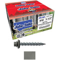Metal Roofing Screws: (2000) 10 x 1-1/2" Pewter Gray/Slate Gray Hex Head Sheet Metal Roof Screw. Self Starting Metal to Wood siding Screws. EPDM Washer. Colored Head