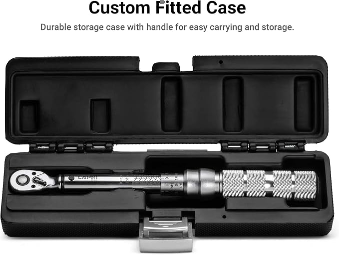 Capri Tools 50-250 Inch Pound Industrial Torque Wrench, 1/4" Drive