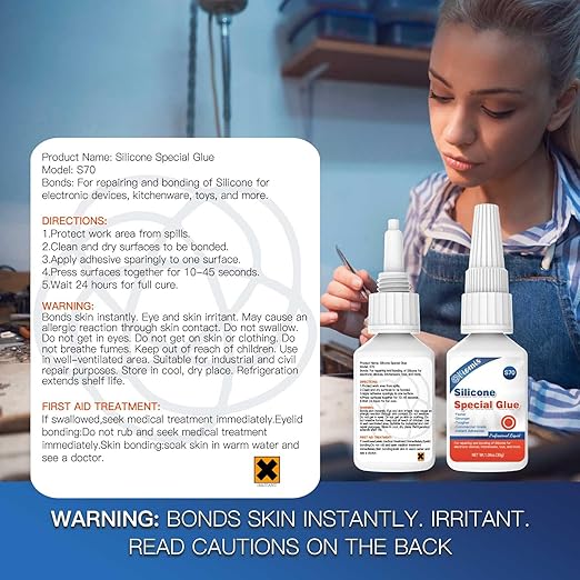 30g Silicone Glue - Strong Adhesive for Repairs and Sealing | Waterproof, Heat-Resistant, and Flexible | Ideal for Glass, Ceramics, Electronics, and More