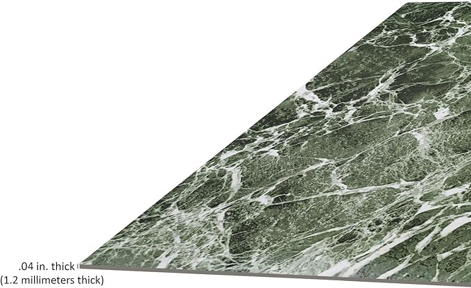 Nexus Self Adhesive Vinyl Floor Tiles, 20 Tiles - 12'' x 12'', Forest Marble Peel & Stick, DIY Flooring for Kitchen, Dining Room, Bedrooms Bathrooms by Achim Home Decor, Dark Green with White Vein