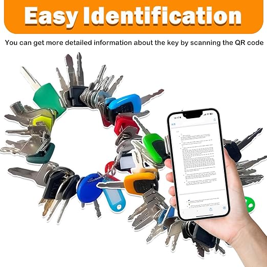 75 Non-Duplicated Heavy Equipment Key Set, Construction Equipment Ignition Master Keys fits CAT Caterpillar Bobcat JCB John Deere Case Kubota Volvo Komatsu Takeuchi Hyster Jlg Yanmar
