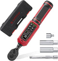 3/8" Digital Torque Wrench (0.66-44.29Ft.Lb/0.9-60N.m) | ±1% Accuracy with Vibration/Buzzer/LED Alerts, 9 Presets & 5 Units, for Moto Engine/Brake, Car Spark Plug & Oil Drain Repair