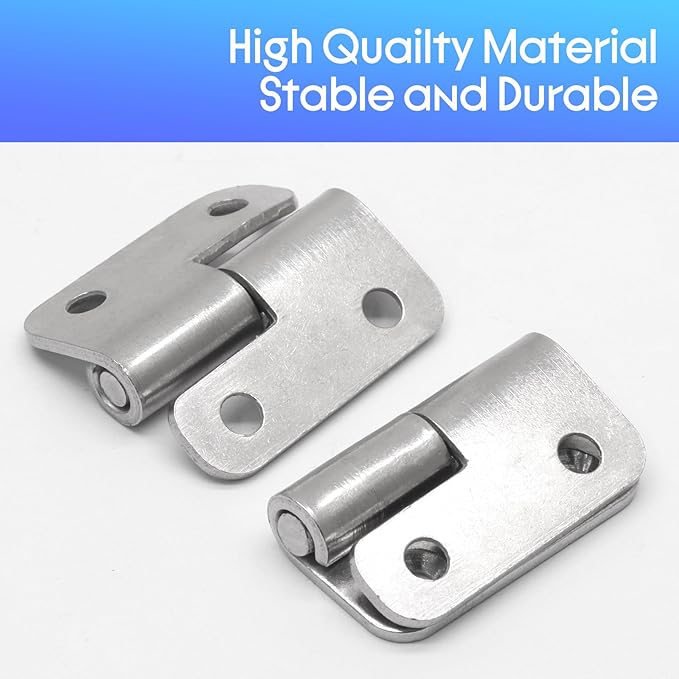 Bonsicoky 4 Pcs Stainless Steel Lift-Off Hinges, 1.5 Inch Detachable Slip Joint Small Flag Hinges with Screws(2 Left + 2 Right)