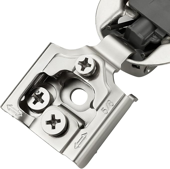 30 Pack 15 Pair 1-3/8 inch Overlay Soft Close Hinges for Kitchen Cabinet Hinges Satin Nickel Hidden Hinges Stainless Steel Concealed Hinge self Closing