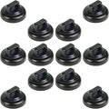 Magnetic Zip Tie Mounts Magnet Cable Tie Mount Clips Base Automotive Wire Cable Management Wire Clips Management for Car Boat Trailer Marine Office Electrical Wiring (Black 12 Pcs)