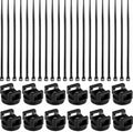 Yookeer 115 Pieces Magnetic Zip Tie Mount Multipurpose Cable Holder Magnets Magnetic Wire Management Bases with Heavy Duty Zip, Mount Nylon Cable Ties in Total (22 mm)