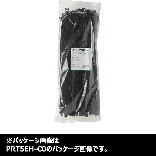 Panduit PRT5EH-C0 Cable Tie, Releasable, Extra-Heavy, Weather Resistant Nylon 6.6, 20.1-Inch Length, Black (100-Pack)