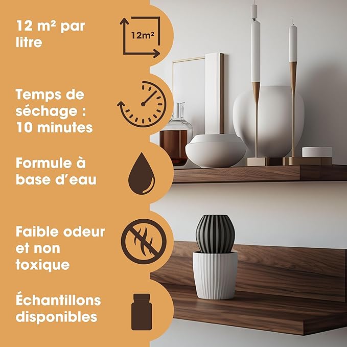 Furniture Clinic Wood Stain (Tester Kit) – Fast Drying, Highly Concentrated, and Easy-to-Apply Wood Stain for All Indoor & Outdoor Wood – Water Based & Non-Toxic – 9 x 15ml