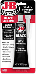 J-B Weld 31319 Black RTV Silicone Sealant and Adhesive - 3 oz.