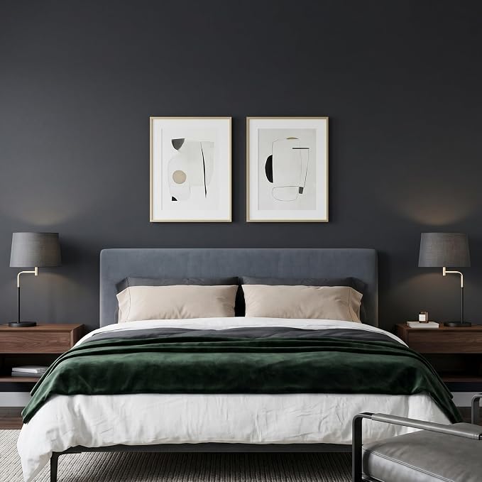 FUKU MON 24"x394" Dark Grey Wallpaper Matte Solid Gray Contact Paper Self-Adhesive Peel and Stick Thick Removable Wallpaper for Bedroom Cabinets Livingroom(Dark Gray)