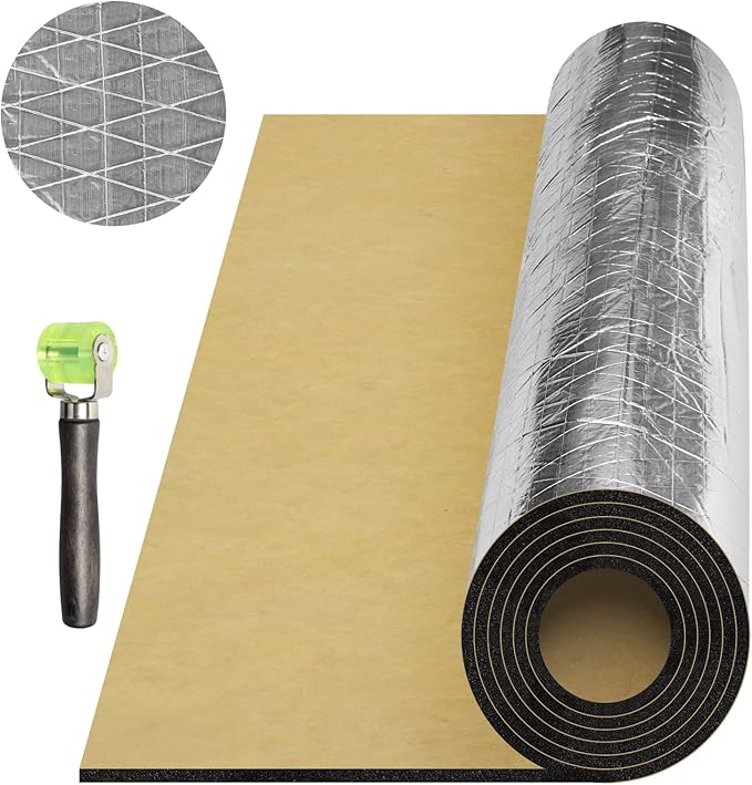 Storystore 197 (5 mm) mil 16.5 sqft Heat Sound Deadening Insulation Mat, 39"(W) x 60"(L) x 3/16"(T) Car Sound Deadening Material, Sound Deading Material for Cars
