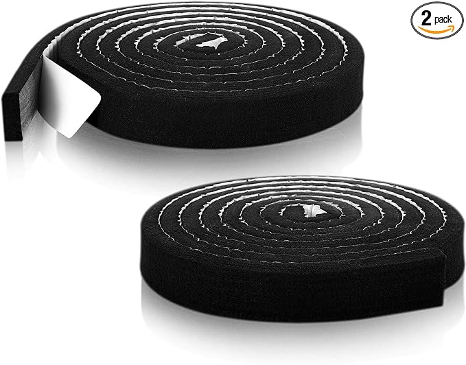 2 Pcs Metal Roofing Universal Vented Ridge Closure Strips 2 W x 25' L (50'l Total) Closure Self Adhesive Roof Panel Felt Tape Waterproof Windproof Seal for Metal Panels Insulation Weather Barrier