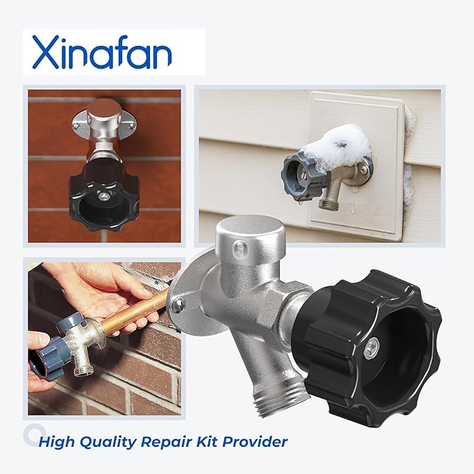 Wall Hydrant Complete Service Kit, Outdoor Faucet Repair Kit 500 400 Series Vacuum Breaker and Handle Replacement Part Outside Faucet Wall Hydrants Accessories