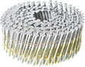 GXYWADY 3600Pcs Wire Coil Siding Nails 0.092 x 1-3/4 In Hot-Dip Galvanized Paint-Dipped Ring Shank Inclined 15 Degree Full Round Head Siding Nails of Lathing and Sheathing Materials