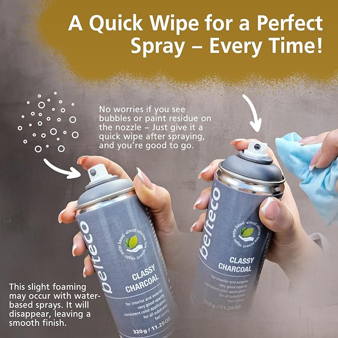 Gold Spray Paint | For All Surfaces | Water-Based & Odorless | Eco-Friendly | Weather & UV Resistant | Fast-Drying | High Coverage | Indoor & Outdoor Use | Antique Gold Spray Paint for Plastic