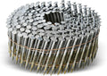 waltyotur 2Inch x 0.092Inch Siding Nails Collated Wire Coil Siding Nails 15-Degree Full Round-Head Ring 3600 Count Hot-Dipped Galvanized for Rough Nailing of Lathing and Sheathing Materials