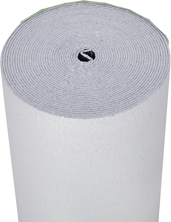 INSULATION MARKETPLACE SmartSHIELD -3mm 16 inchx25Ft Reflective Insulation roll, Foam Core Radiant Barrier, Thermal Insulation Shield - Engineered Foil