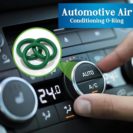 ZDBB 595 Pcs Automotive AC O Rings Kit, SAE and Metric Air Conditioning Orings Assortment Set for Car A/C Compressor and Professional Plumbing Faucet Seal Repair with 4 Pick & Hook (Green)