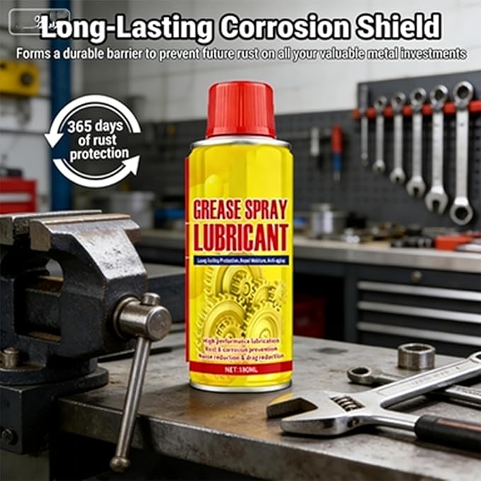 6.1Oz Anti-Rust Lubricant Spray & Rust Remover, New Multi-Purpose Penetrating Oil, Multi-Purpose Formula for Protect & Restore, Fast-Acting Dissolver for Vehicles, Tools, Chains, Bolts and Hinges