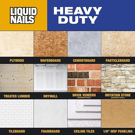 Liquid Nails Construction Adhesive, Pack of 2 | Heavy Duty | 10 oz